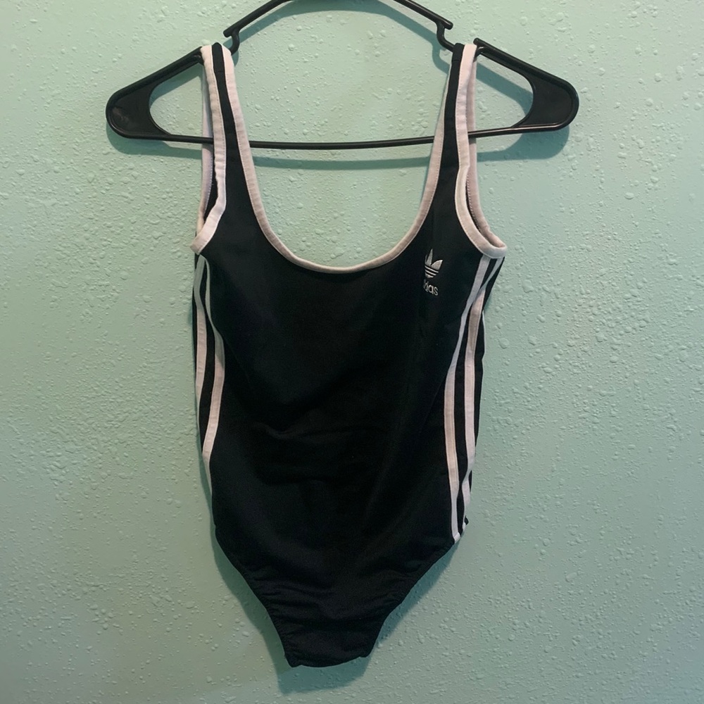 Adidas black body suit. Size medium